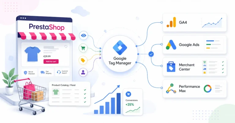 prestashop διασυνδεση με adwords μεσω google tag manager